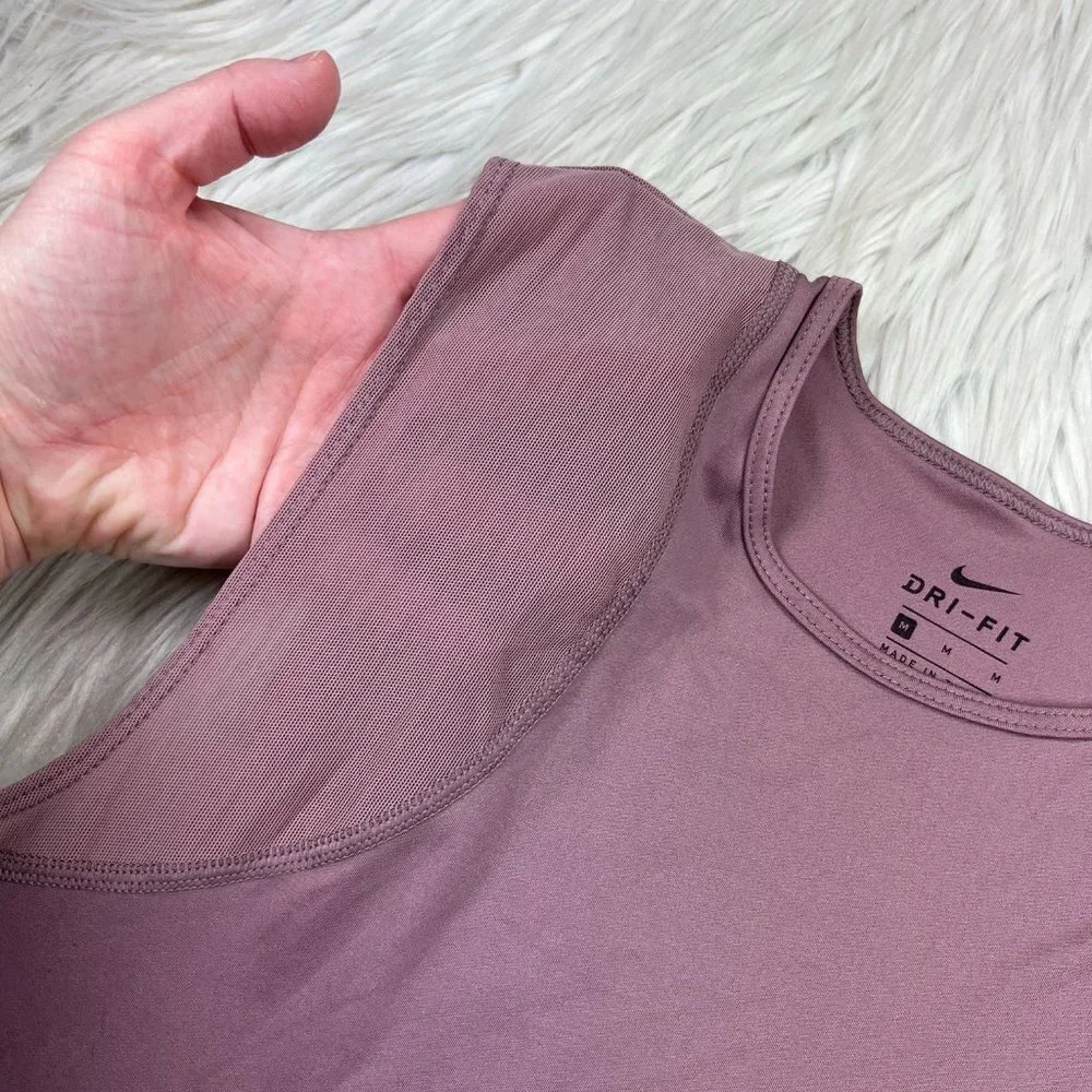 Nike Women's Muted Pink‎ Training Tank With Mesh Panel